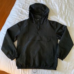 Black windbreaker half zip